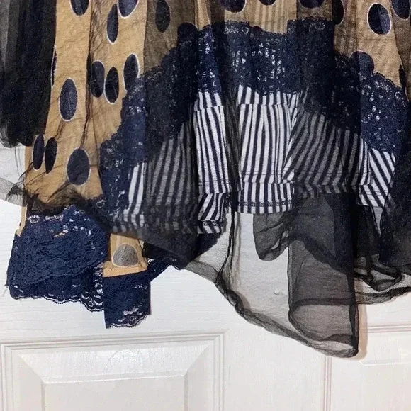 Trelise Copper polkadot layered skirt Sz 6 - Picture 2 of 7